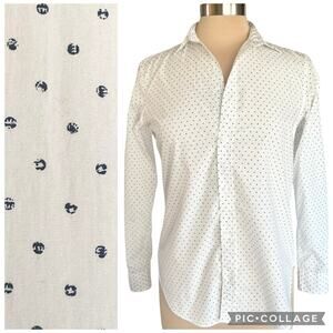Frank & Eileen Classic Button Up "Frank" Shirt Size XS White Woven in Italy